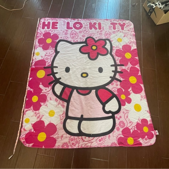 Hello Kitty Other - Plush hello kitty blanket 56x46